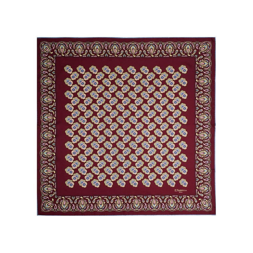 BURGUNDY SILK SCARF 65