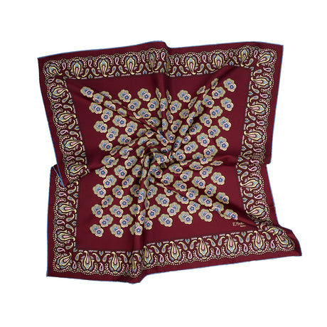 BURGUNDY SILK SCARF 65