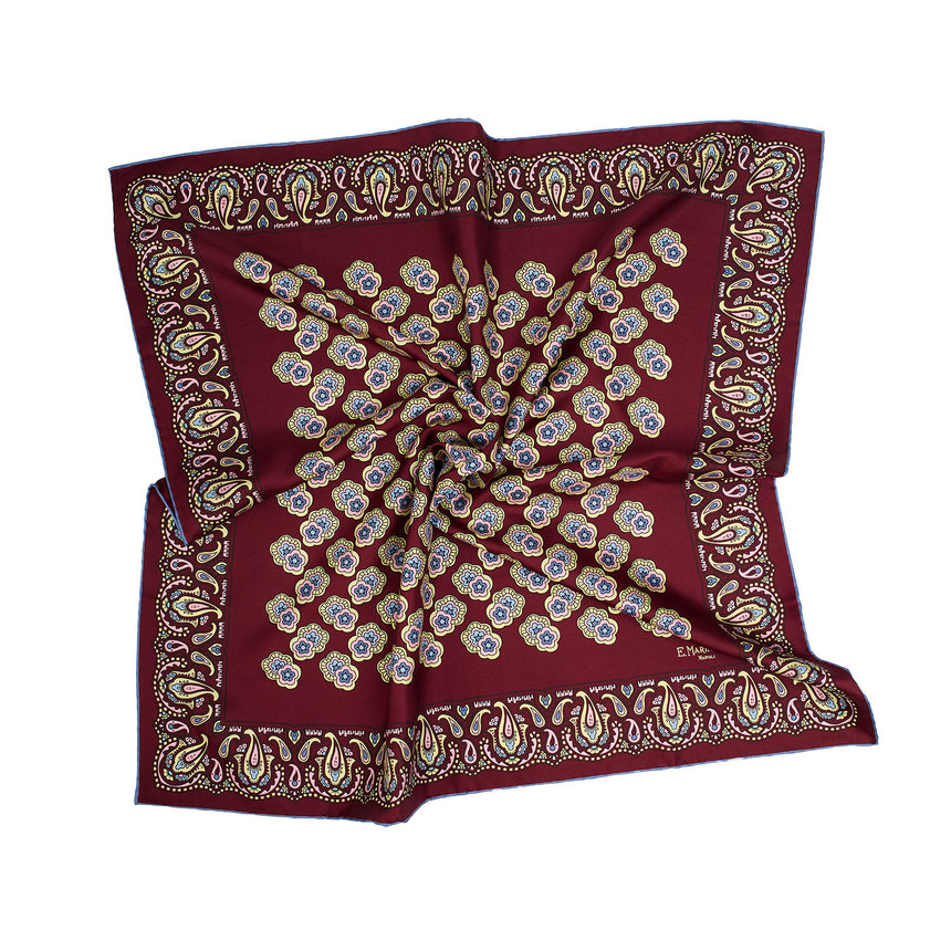 BURGUNDY SILK SCARF 65