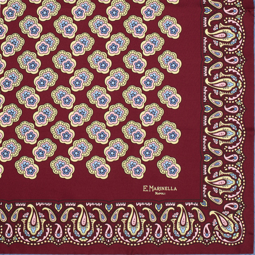 BURGUNDY SILK SCARF 65