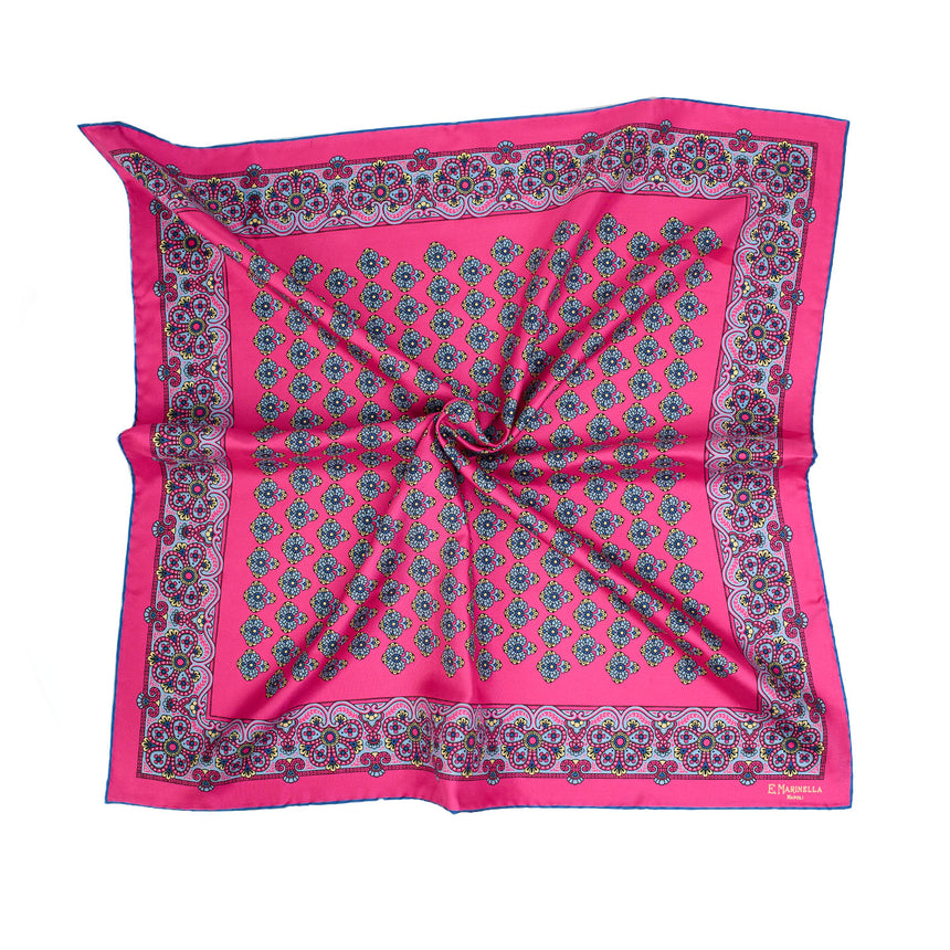 FUCHSIA SILK SCARF 65