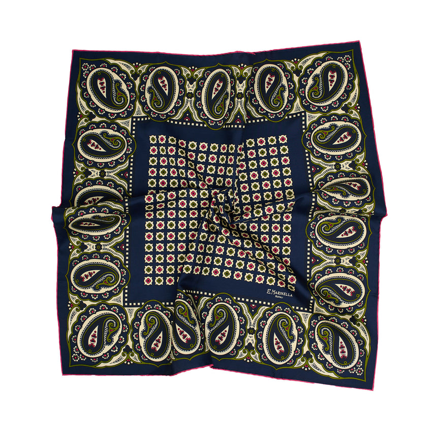 BLUE SILK SCARF 65