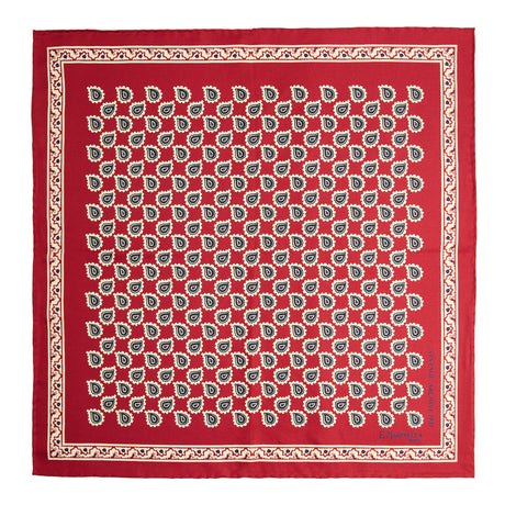 POCHETTE DA TASCHINO IN SETA STAMPATA A MANO BORDEAUX