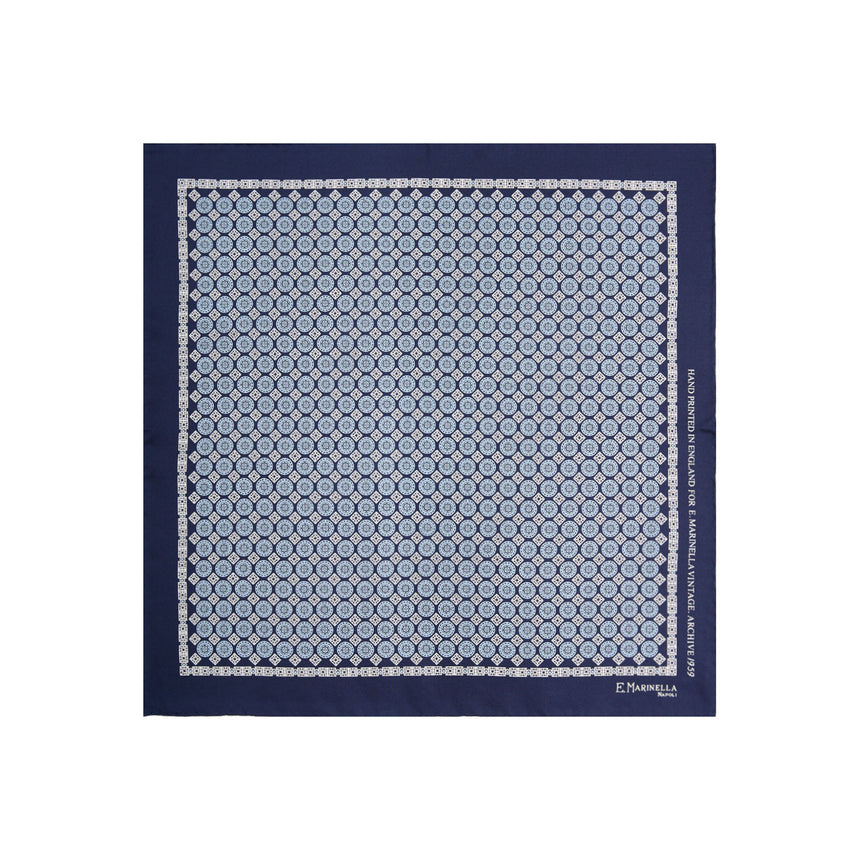 blue_hand_printed_silk_pocket_square_archivio_pattern_1959_fully_open_view