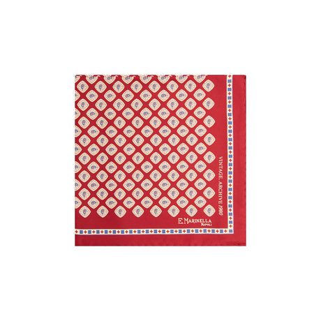 POCHETTE DA TASCHINO IN SETA STAMPATA A MANO BORDEAUX