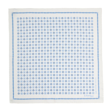 POCHETTE DA TASCHINO IN SETA STAMPATA A MANO BIANCA