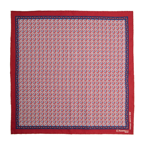 POCHETTE DA TASCHINO IN SETA STAMPATA A MANO BORDEAUX