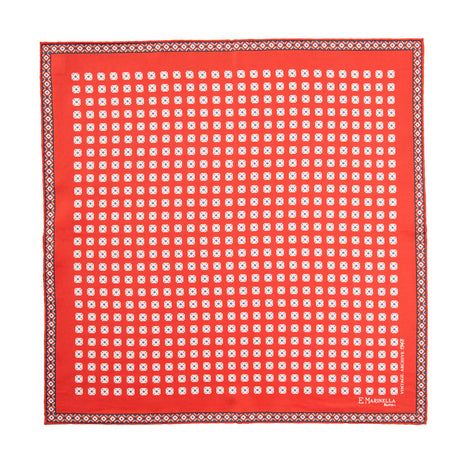 POCHETTE DA TASCHINO IN SETA STAMPATA A MANO ROSSA