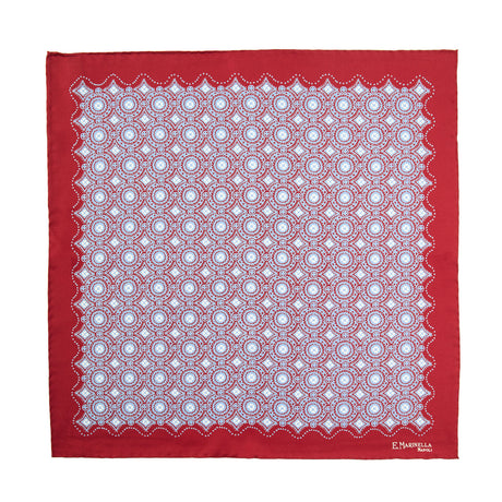 POCHETTE DA TASCHINO IN SETA STAMPATA A MANO BORDEAUX