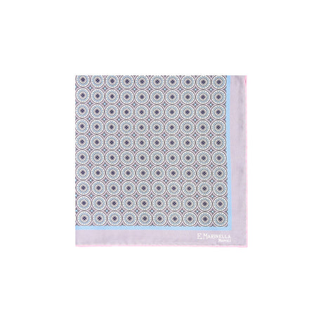 POCHETTE DA TASCHINO IN SETA STAMPATA A MANO GRIGIO CHIARO