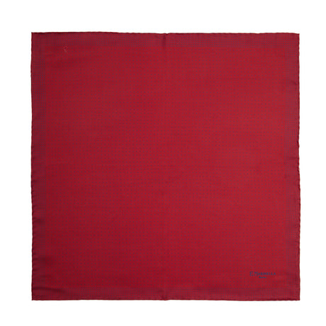 POCHETTE DA TASCHINO IN SETA STAMPATA A MANO BORDEAUX