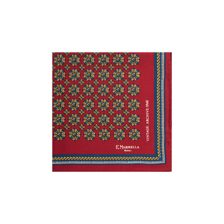 POCHETTE DA TASCHINO IN SETA STAMPATA A MANO BORDEAUX