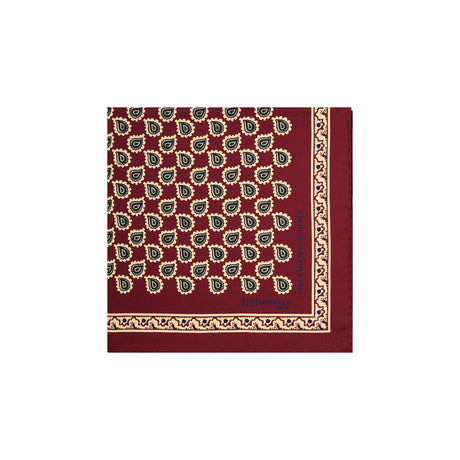 POCHETTE DA TASCHINO IN SETA STAMPATA A MANO BORDEAUX