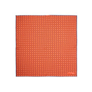 orange_hand_printed_silk_pocket_square_small_flower_pattern_fully_open_view