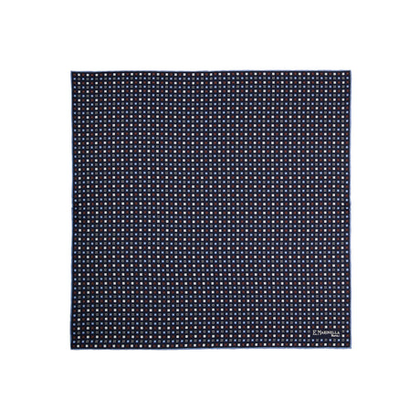 POCHETTE DA TASCHINO IN SETA STAMPATA A MANO BLU SCURO