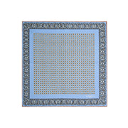 light_blue_hand_printed_silk_pocket_square_small_flower_pattern_centered_and_folded