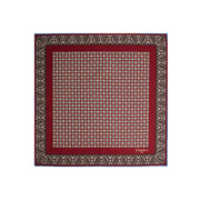burgundy_hand_printed_silk_pocket_square_small_flower_pattern_centered_and_folded