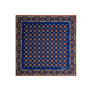blue_hand_printed_silk_pocket_square_small_flower_pattern_centered_and_folded