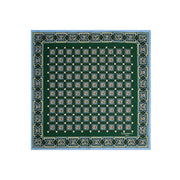 dark_green_hand_printed_silk_pocket_square_small_flower_pattern_centered_and_folded