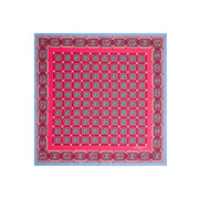 fuchsia_hand_printed_silk_pocket_square_small_flower_pattern_centered_and_folded