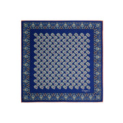 blue_hand_printed_silk_pocket_square_small_flower_pattern_centered_and_folded