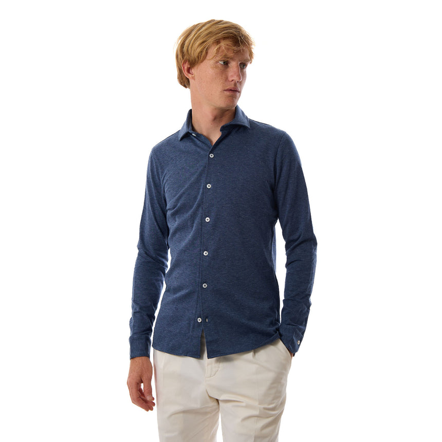 POLO CAMICIA BLU