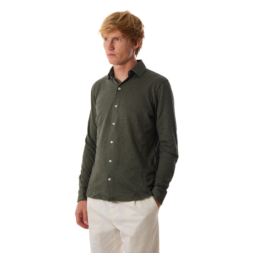 POLO CAMICIA VERDE SCURO