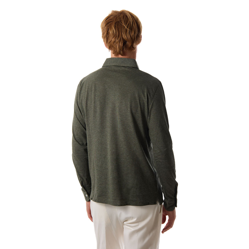 POLO CAMICIA VERDE SCURO