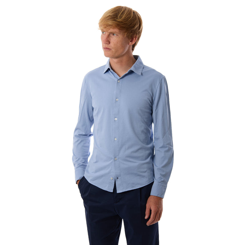 POLO CAMICIA AZZURRO POLVERE