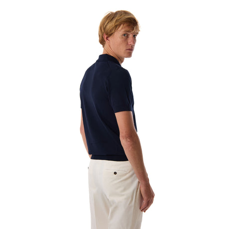 POLO TRICOT MANICA CORTA BLU SCURO