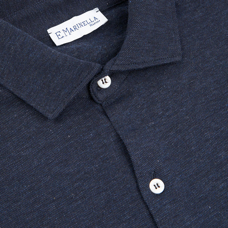POLO CAMICIA BLU SCURO