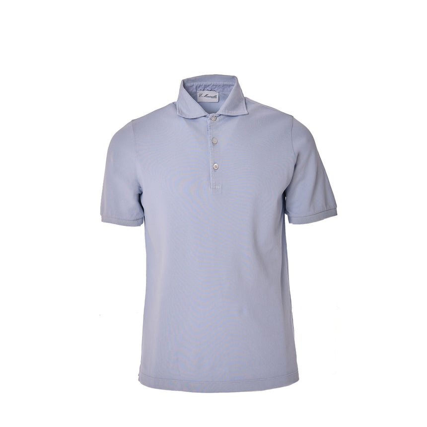 POLO MANICA CORTA AZZURRO POLVERE