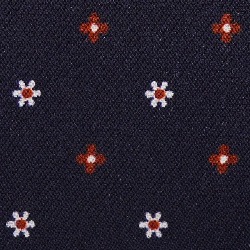 PORTACARTE DI CREDITO SETA E PELLE BLU SCURO