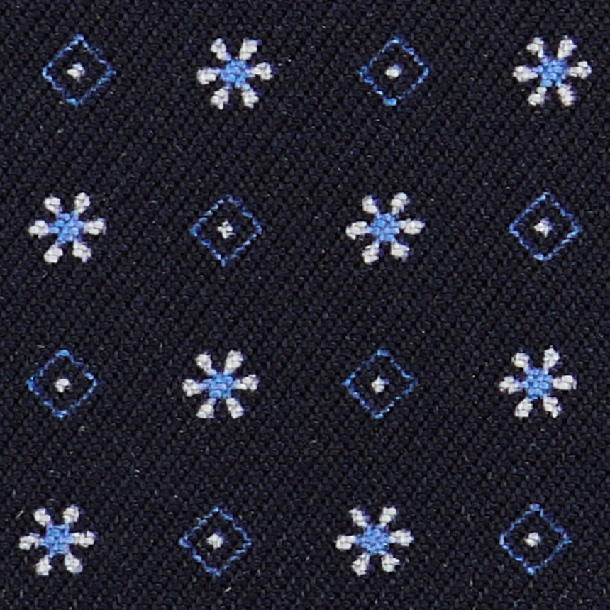 PORTACARTE DI CREDITO SETA E PELLE BLU SCURO