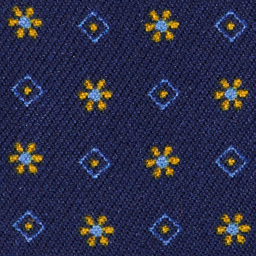 PORTACARTE DI CREDITO SETA E PELLE BLU SCURO