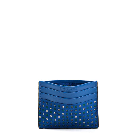 PORTACARTE DI CREDITO SETA E PELLE BLUETTE