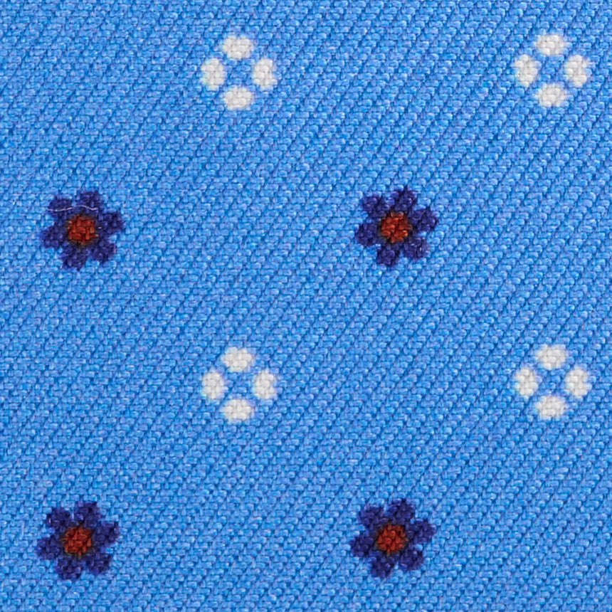 PORTACARTE DI CREDITO SETA E PELLE AZZURRO