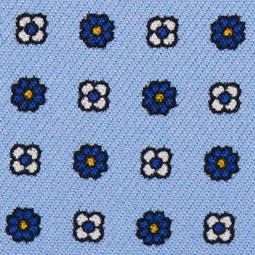 PORTACARTE DI CREDITO SETA E PELLE AZZURRO