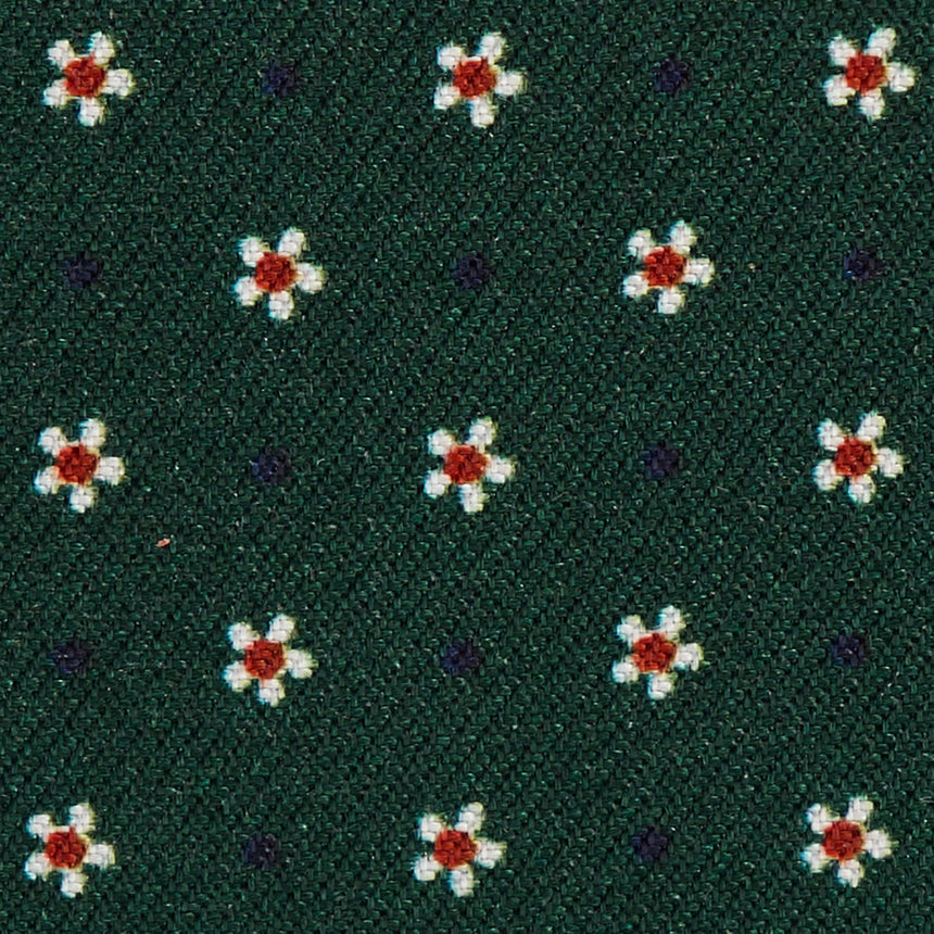 PORTACARTE DI CREDITO SETA E PELLE VERDE SCURO