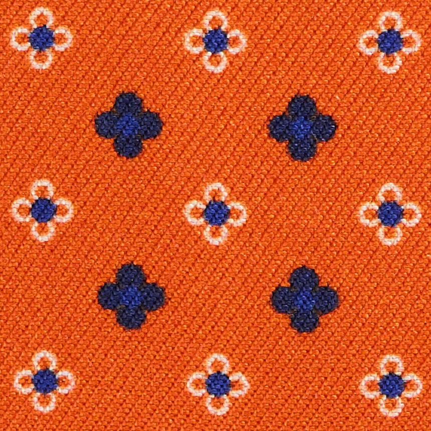 PORTACARTE DI CREDITO SETA E PELLE ARANCIONE