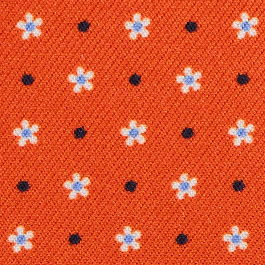 PORTACARTE DI CREDITO SETA E PELLE ARANCIONE