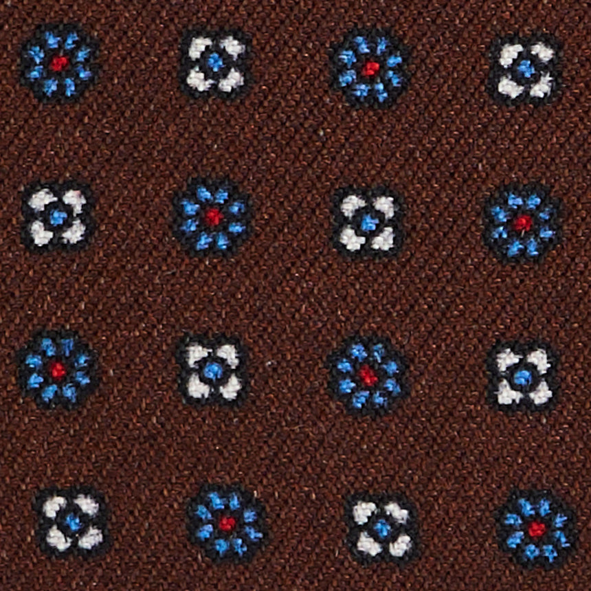 PORTACARTE DI CREDITO SETA E PELLE MARRONE SCURO