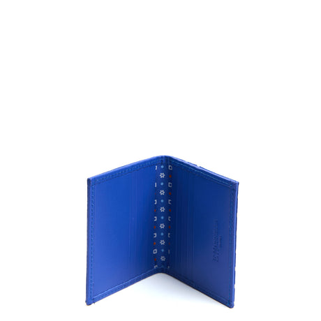 PORTACARTE PIEGHEVOLE IN SETA PELLE BLUETTE