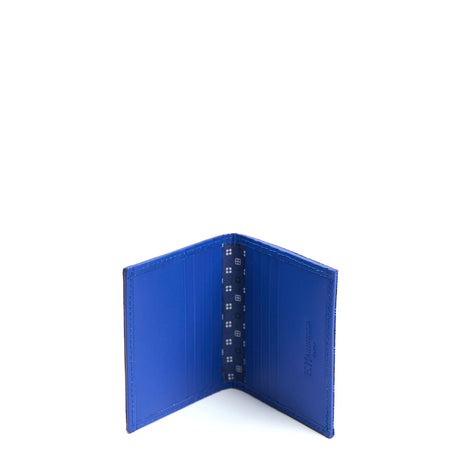 PORTACARTE PIEGHEVOLE IN SETA PELLE BLUETTE