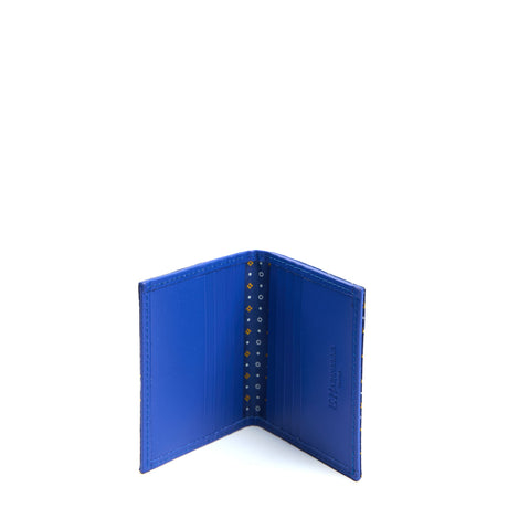 PORTACARTE PIEGHEVOLE IN SETA PELLE BLUETTE