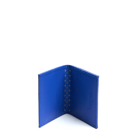 PORTACARTE PIEGHEVOLE IN SETA PELLE BLUETTE