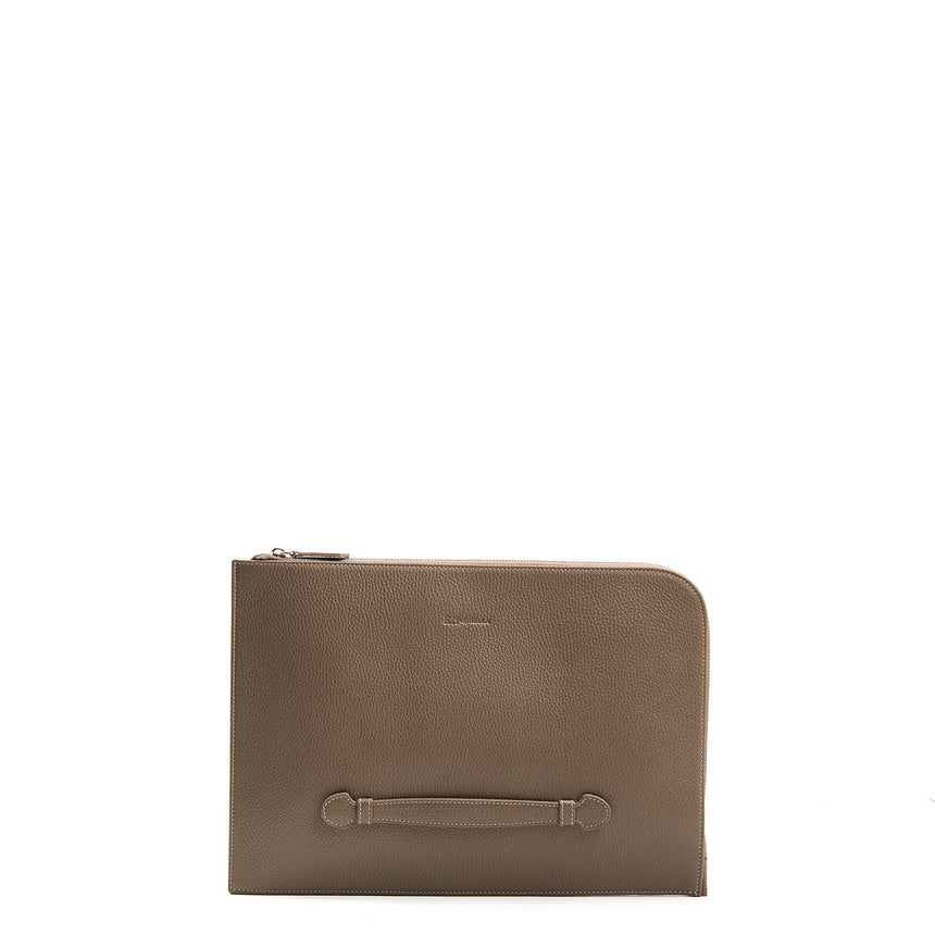 TAUPE LEATHER PORTFOLIO