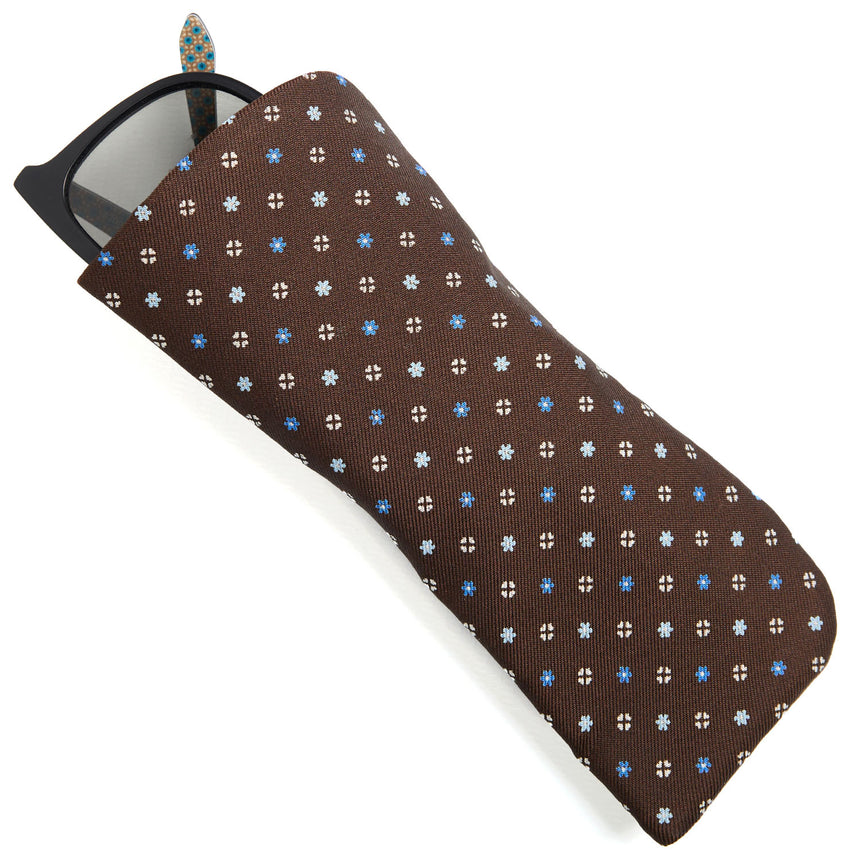DARK BROWN GLASSES CASE