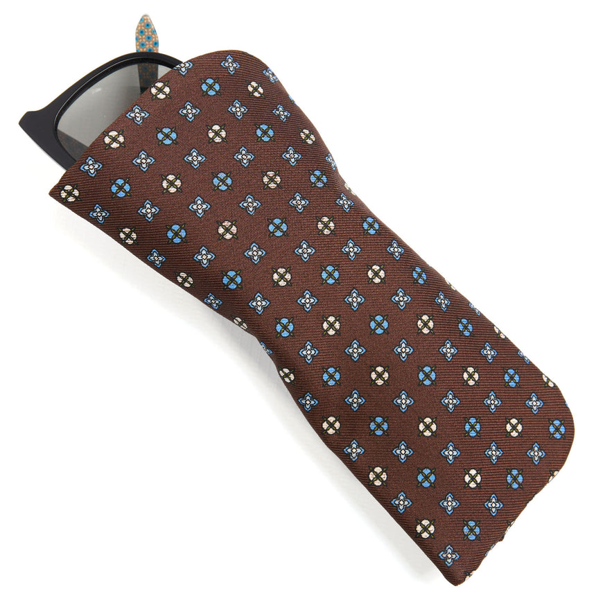 DARK BROWN GLASSES CASE