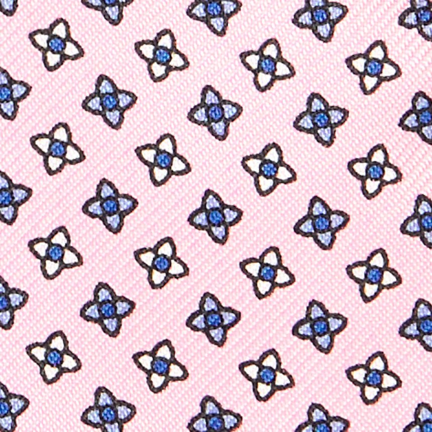 PAPILLON DA ANNODARE IN SETA STAMPATA ROSA